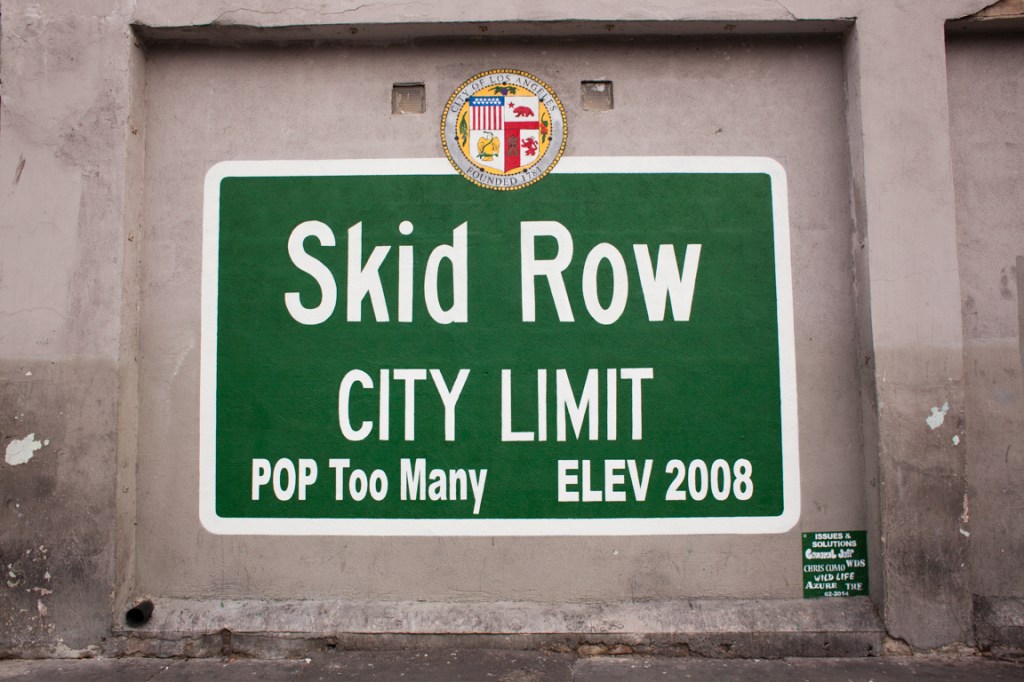 LOS ANGELES, CA: 6th St. & St. Julian (30 bags lining&nbsp;street)