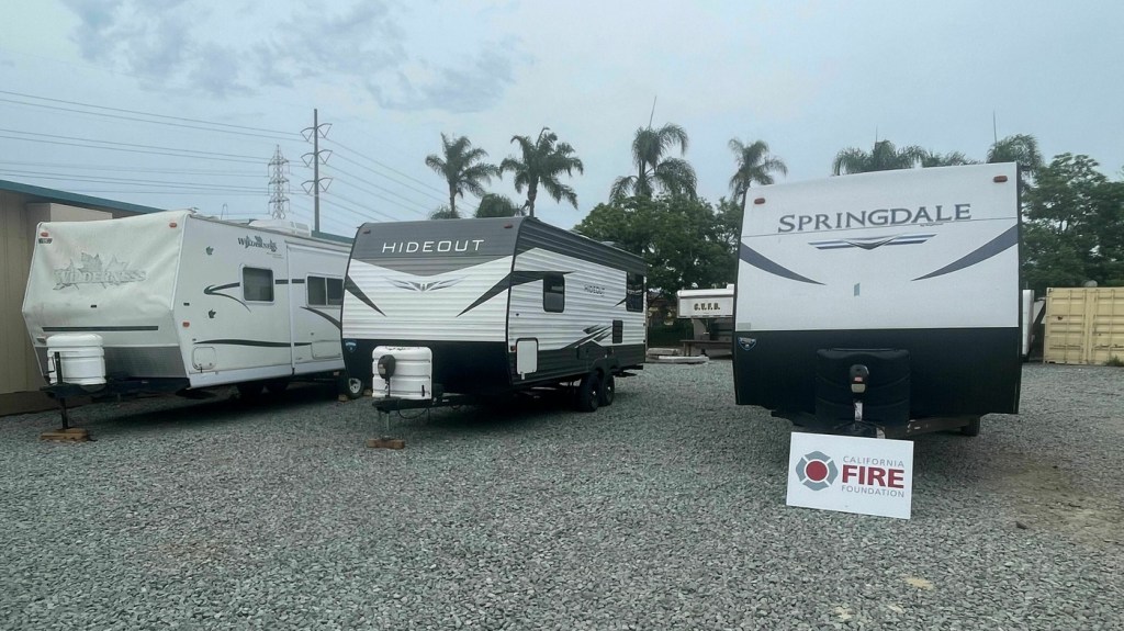ALL MAUI FIREFIGHTERS WHO LOST HOMES: $1,000,000 each + $300,000 to ALL Maui Firefighters + $30,000 to ALL L.A. County Firefighters DIRECT DEPOSIT (merchandise in RV park photo)